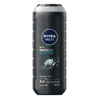 Etos NIVEA MEN Rock Salts Douchegel 500 ML aanbieding