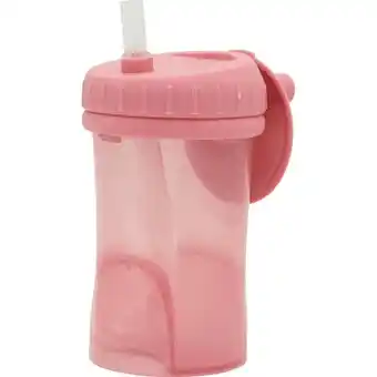Etos Difrax Anti Lek Rietjes Beker Raspberry aanbieding