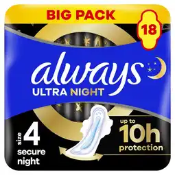 Etos ALWAYS ULTRA PADS NIGHT WINGS 18 - BP aanbieding