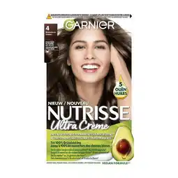 Etos Garnier Nutrisse Crème Permanente Haarverf 4 Middenbruin aanbieding