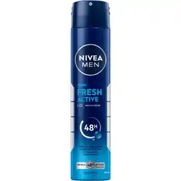 Etos NIVEA MEN Fresh Active Deodorant Spray 200 ML aanbieding