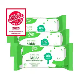 Etos Etos Baby & Kids Milde Lotion Billendoekjes 3x80 Stuks aanbieding