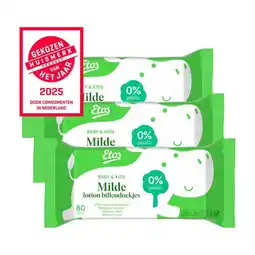 Etos Etos Baby & Kids Milde Lotion Billendoekjes 3x80 Stuks aanbieding