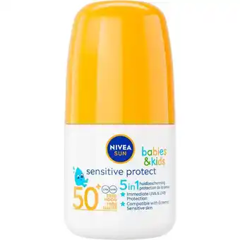 Etos NIVEA SUN Babies & Kids Protect & Sensitive Roll-on Zonnebrand SPF 50+ 50 ML aanbieding