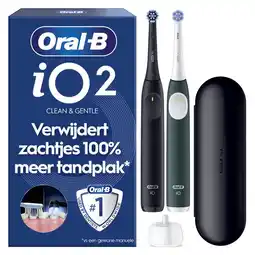 Etos Oral-B iO 2 Zwart & Groen 2 Elektrische Tandenborstels aanbieding