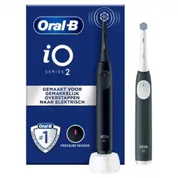 Etos Oral-B iO 2 Zwart & Groen 2 Elektrische Tandenborstels aanbieding