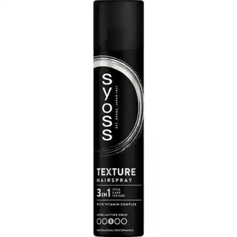 Etos Syoss Texture Haarspray 300 ML aanbieding
