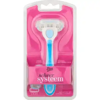 Etos Etos Vrouw Scheersysteem Blauw 5-Blads aanbieding