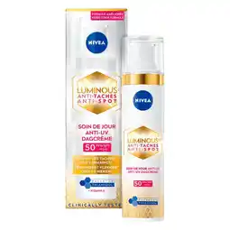 Etos NIVEA Cellular Luminous Anti-Pigment Fluid Cream SPF50 aanbieding