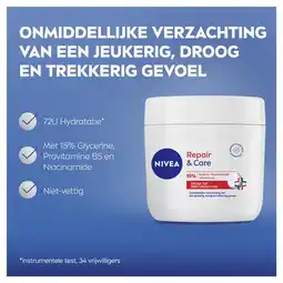 Etos NIVEA Repair & Care Intensief Hydraterende Bodycrème 400 ML aanbieding