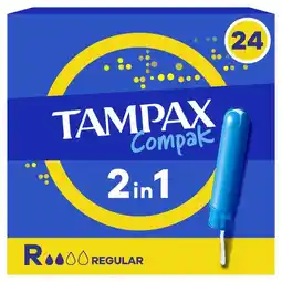 Etos Tampax Compak Regular Tampons Met Inbrenghuls 24 Stuks aanbieding