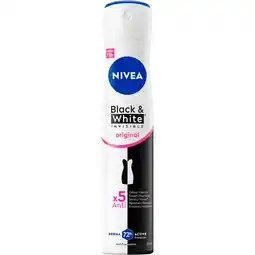Etos NIVEA Black & White Invisible Original Deodorant Spray 200 ML aanbieding