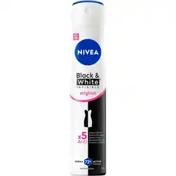 Etos NIVEA Black & White Invisible Original Deodorant Spray 200 ML aanbieding