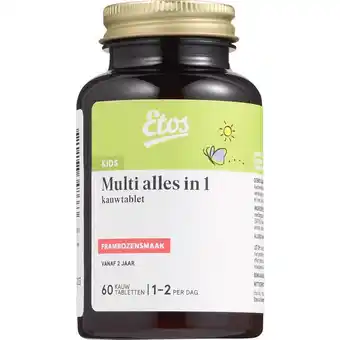 Etos Etos Kids Multi Kauwtabletten Frambozensmaak 60 tabletten aanbieding