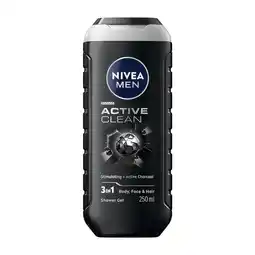 Etos NIVEA MEN Active Clean Douchegel 250 ML aanbieding