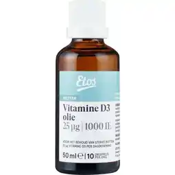 Etos Etos Vitamine D3 Hooggedoseerd Olie aanbieding