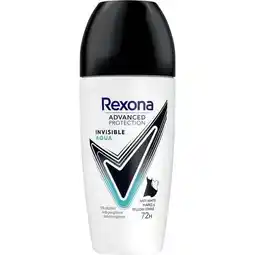 Etos Rexona Woman Advanced Protection Invisible Aqua Deodorant Roller 50 ML aanbieding