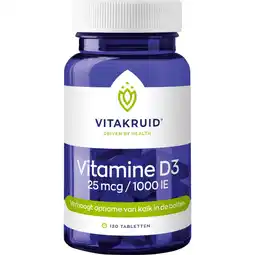 Etos Vitakruid Vitamine D3 25 mcg / 1000 IE - 120 tabletten aanbieding
