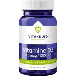 Etos Vitakruid Vitamine D3 25 mcg / 1000 IE - 120 tabletten aanbieding