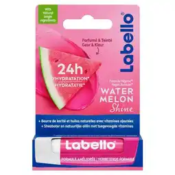 Etos Labello Watermelon Shine Lippenbalsem 24u Hydratatie Roze 1 Stuk aanbieding