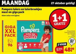Kruidvat Pampers luiers en luierbroekjes maxi en giga pack aanbieding