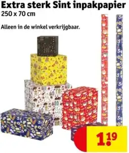 Kruidvat Extra sterk Sint inpakpapier aanbieding