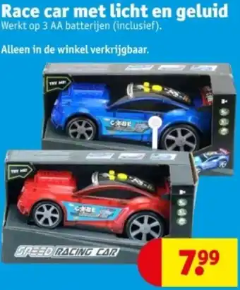 Kruidvat Race car met licht en geluid aanbieding