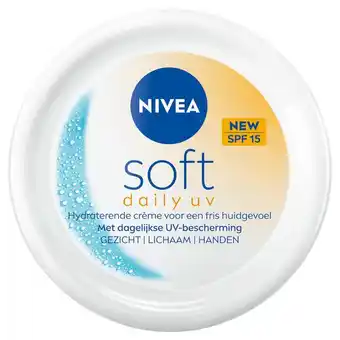 Etos NIVEA Soft Daily UV Bodycrème SPF 15 200 ML aanbieding