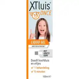 Etos XTluis Once Liquid Gel 100 ML Dood Hoofdluis en Eitjes Inclusief Luizenkam aanbieding