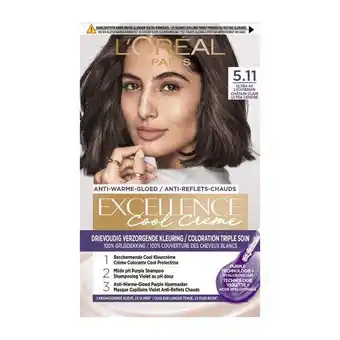 Etos L'Oréal Paris Excellence Cool Creams Permanente Haarverf 5.11 Ultra Ash Lichtbruin aanbieding