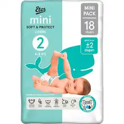 Etos Etos Luiers Mini Maat 2 4-8 kg Trial Pack 18 stuks aanbieding