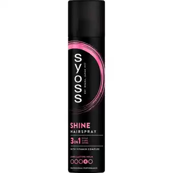 Etos Syoss Shine Hold Haarspray 300 ML aanbieding