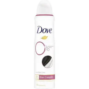 Etos Dove Invisible 0% Deodorant Spray 150 ML aanbieding