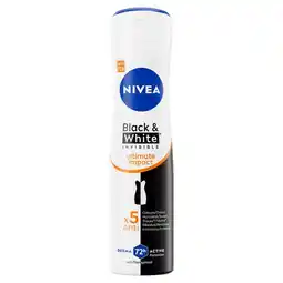 Etos NIVEA Black & White Ultimate Impact Deodorant Spray 150 ML aanbieding