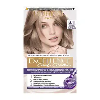 Etos L'Oréal Paris Excellence Cool Creams Permanente Haarverf 8.11 Ultra Ash Lichtblond aanbieding