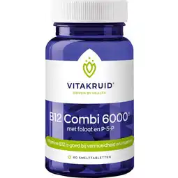 Etos Vitakruid B12 Combi 6.000 met folaat en P-5-P - 60 smelttabletten aanbieding