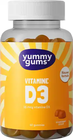 Etos Yummygum Sunny D3 Suikervrij 60 stuks aanbieding