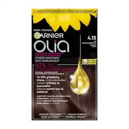 Etos Garnier Olia Permanente Haarverf 4.15 IJs-Kastanjebruin aanbieding