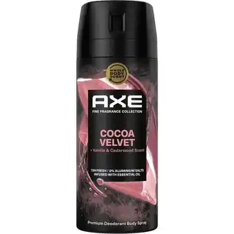 Etos Axe Fine Fragrance Cocoa Velvet Deodorant Body Spray 150 ML aanbieding