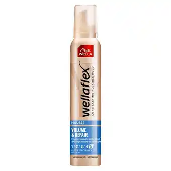 Etos Wella WellaFlex Volume & Repair Ultra Strong Hold Haarmousse 200 ML aanbieding