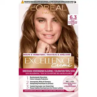 Etos L'Oréal Paris Excellence Crème Verzorgende Crèmekleuring 6.30 Donker Goudblond aanbieding