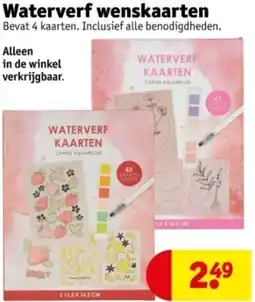 Kruidvat Waterverf wenskaarten aanbieding