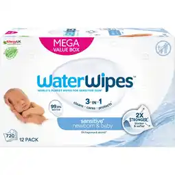 Etos WaterWipes Billendoekjes Plasticvrij Gevoelige Huid Voordeeldoos 12x60 stuks aanbieding