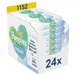Etos Pampers Harmonie Aqua Billendoekjes 24x48 Stuks aanbieding