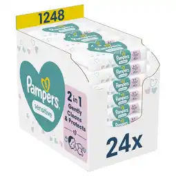Etos Pampers Sensitive Billendoekjes 0% Plastic 24x52 Stuks aanbieding