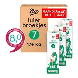 Etos Etos Luierbroekjes XXL Maat 7 17+ kg Maandbox 120 stuks aanbieding