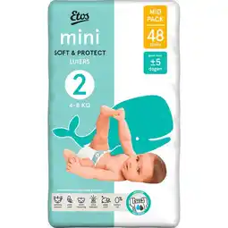 Etos Etos Luiers Mini Maat 2 4-8 kg Mid Pack 48 stuks aanbieding