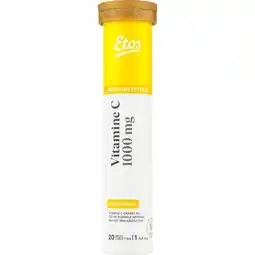 Etos Etos Vitamine C 1000 mg Bruistablet Citroen 20 stuks aanbieding