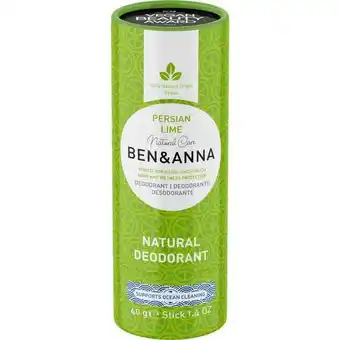 Etos Ben & Anna Persian Lime Deodorant Stick 40 GR aanbieding