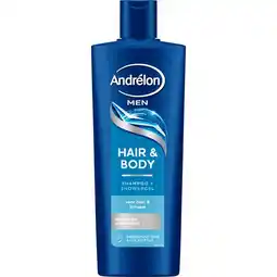 Etos Andrélon Men Hair & Body shampoo 400 ML aanbieding